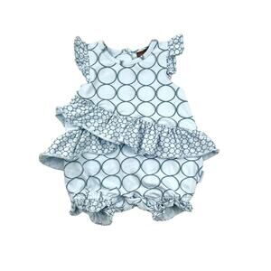 Rabbit Moon Forget-Me-Not Blue Bubble Romper
